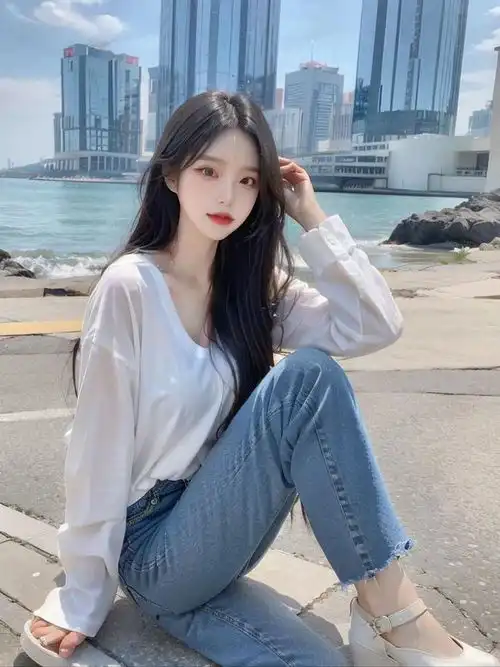 美女真人花丛中的梦幻邂逅淡雅少女与缤纷花海的绝美交融