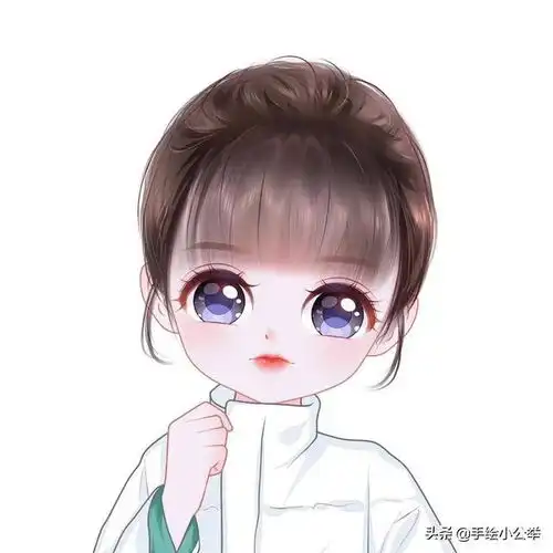  换个头像吧,俏皮可爱卡通头像,实在招人喜欢,大眼睛丸子头漂亮