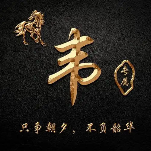  专属你的姓氏微信头像,金属商务大气3d签名头像,请查收带走