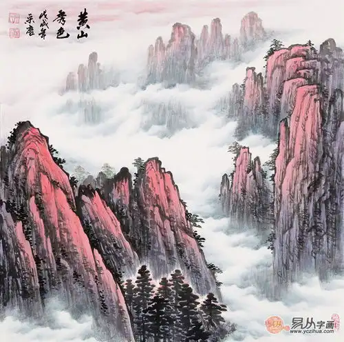  进门看到什么画为大吉名家山水画装饰最吉利