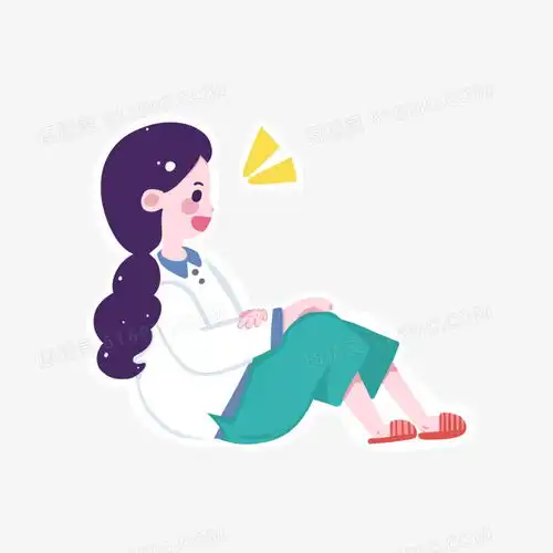 卡通可爱女孩白色描边ppt装饰元素图片免费下载png素材编号vgpi4xx4q图精灵