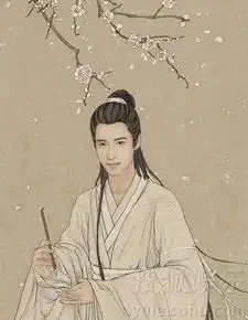  吴昊泽曝光古风自画像飘逸白袍帅气洒脱