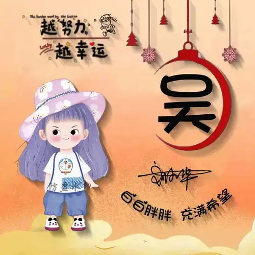 2022最火卡通姓氏头像,可爱情侣百家姓签名头像,你值得拥有