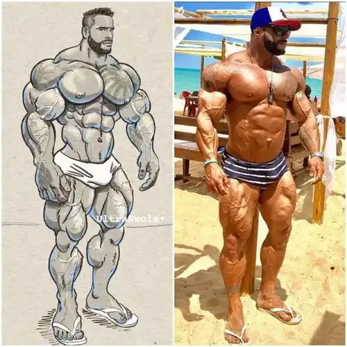  肌肉男的漫画素描美图