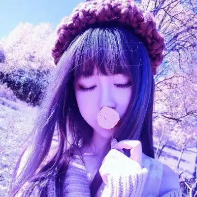  紫色头像女生真人唯美梦幻紫色头像图片大全集