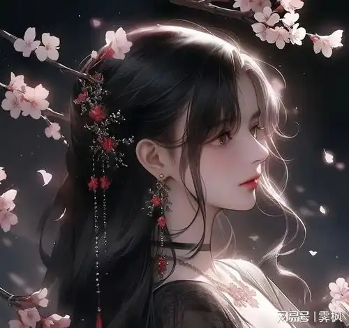  古风女子头像,花开有落时,人生容易老