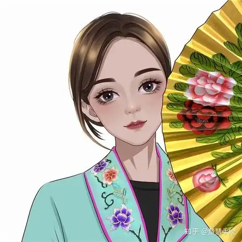 女生幸运头像图片手绘良