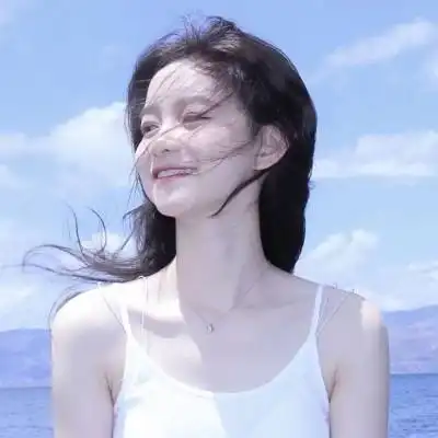  海边女生优雅侧脸头像下辈子别做痴情种