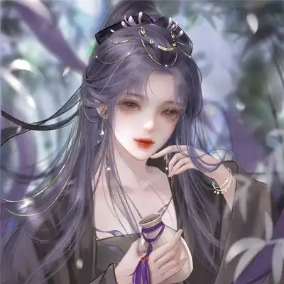  古风喝酒手绘神仙女生动漫头像图片,好看的头像图片古风