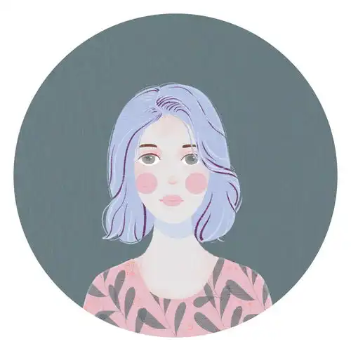  知性小姐姐头像人物扁平插画