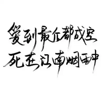  白底泼墨手写文字头像图片陌陌头像不是没脾气只是宠着你