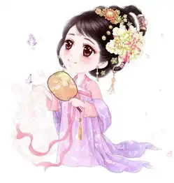  各位帮帮忙,给几张古代女生的图片可爱阳光水墨画小人物都要