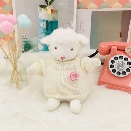  美国小羊bunnies绵羊公仔抖音同款生日礼物女孩网红娃娃毛绒玩具