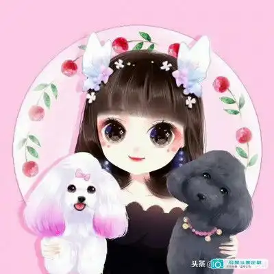  卡通女孩头像唯美,超级好看真人手绘系美图