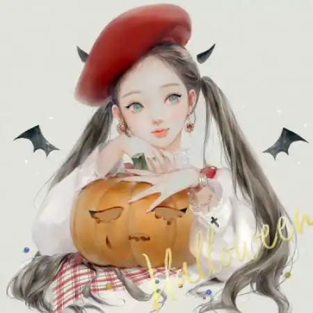  二次元手绘唯美插画女生头像,手绘美女非常的清晰的
